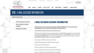E-Mail Account Information - Foothill-De Anza