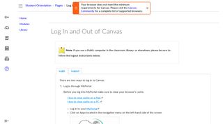 Log In and Out of Canvas: Canvas Student ... - Foothill-De Anza