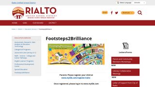 Rialto Unified School District: Footsteps2Brilliance