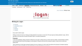 Writing for ;login: | USENIX