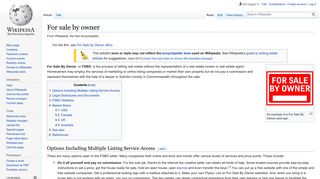 For sale by owner - Wikipedia