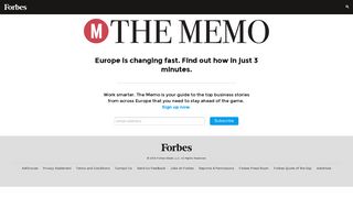 Sign Up for The Memo by Forbes