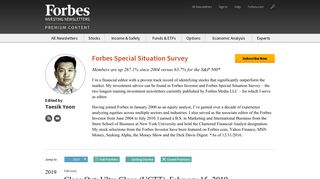 Forbes Special Situation Survey – Forbes Premium Investing ...