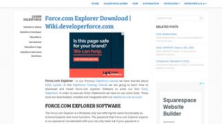 Force.com Explorer Download | Wiki.developerforce.com