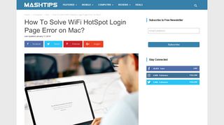How To Solve WiFi HotSpot Login Page Error on Mac? | Mashtips