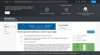 force login and redirect to custom login page - WordPress ...