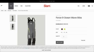 Force 9 Ocean Wave Bibs / Men's Force apparel | Slam ®