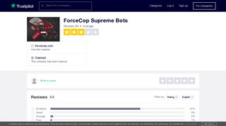 ForceCop Supreme Bots Reviews | Read Customer Service Reviews ...