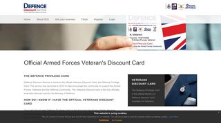 Official Veterans Discount Card - Defence Discount Service
