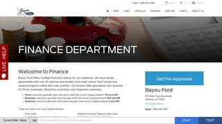 Auto Loans LaPlace, LA | Ford Financing from Bayou Ford