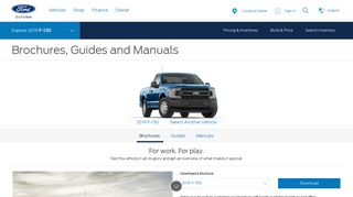 Brochures, Manuals & Guides | 2019 Ford® F-150 | Ford.com
