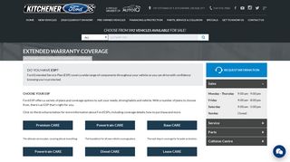 Extended Warranty Coverage - Kitchener Ford