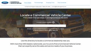 Ford Commercial Vehicle Centers: Commercial Fleet Services