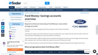 Ford Money savings accounts review | January 2019 - Finder.com