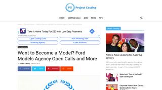 Want to Become a Model? Ford Models Agency Open Calls and More