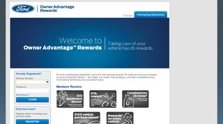 Owner Advantage Rewards Home - Ford