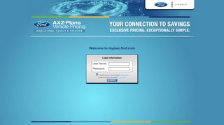 AXZ Plan - Login - Ford