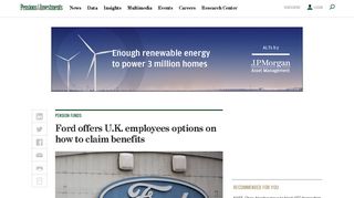 Ford offers UK employees options on how to claim benefits - Pensions ...