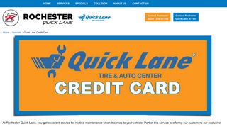 Quick Lane Credit Card