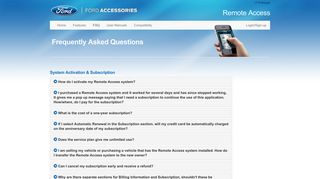 Ford Custom Accessories | Remote Access | Frequently Asked ...