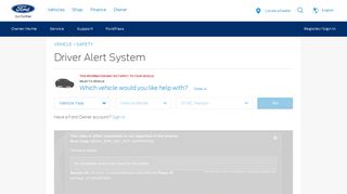 Driver alert system | Vehicle Features Video | Official Ford Owner Site