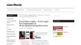 Ford Stars Login – Ford Login for Employees at Wslx ... - Lion Movie