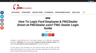 How To Login Ford Employee & FMCDealer Direct at FMCDealer ...