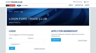 Login - Ford ZA Members - Ford Trade Club