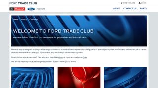 WELCOME TO FORD TRADE CLUB - Ford ZA Members