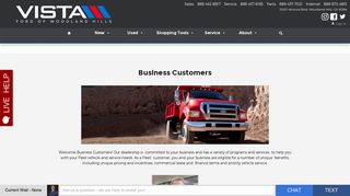 Business Customers | Vista Ford Woodland Hills
