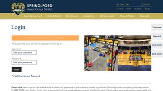 Login - Spring-Ford Area School District