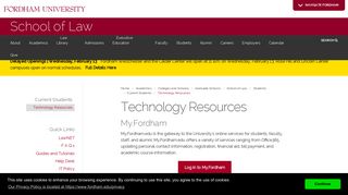 My.Fordham | Technology Resources | Fordham
