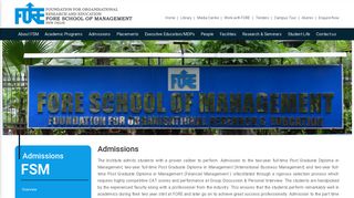 Admissions - FORE School of Management