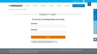 Support Login - Forescout