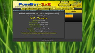 ForeBet Predictions VIP TICKETS Big Odds TodayForeBet – ForeBet ...