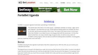 ForteBet Uganda - List of sports betting companies in Uganda