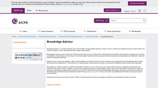 Broadridge Advisor - aicpa