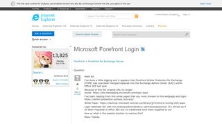 Microsoft Forefront Login