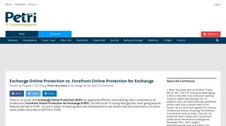 Exchange Online Protection vs Forefront Online Protection for Exchange