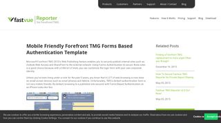 Mobile Friendly Forefront TMG Forms Based Authentication Template