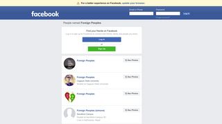 Foreign Peoples Profiles | Facebook