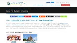 FSI Russian Courses- Free Russian Lessons Online | Live Lingua ...