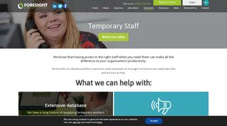 Temporary Staff Recruitment | Foresight Recruitment Solutions