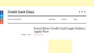 Forest River Credit Card Login Online | Apply Now | Credit Card Class
