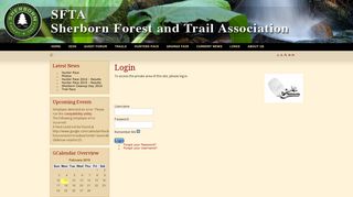 Login - Sherborn Forest and Trail Association