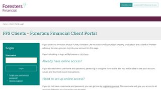 FFS Clients - Foresters Financial Client Portal - Foresters Financial
