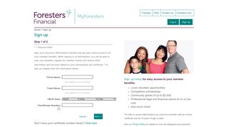 Sign up - MyForesters.com - Foresters Financial