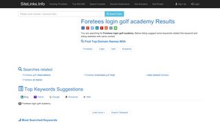 Foretees login golf academy Results For Websites Listing - SiteLinks.Info