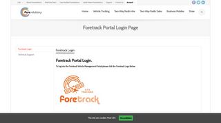 Foretrack Portal Login Page - Foresolutions