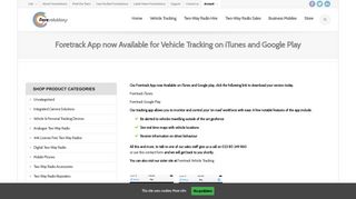 Foretrack App now Available for Vehicle Tracking on iTunes and ...